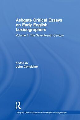 eBook (epub) Ashgate Critical Essays on Early English Lexicographers de 