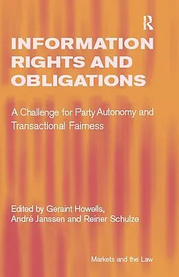 E-Book (epub) Information Rights and Obligations von André Janssen