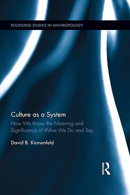 E-Book (pdf) Culture as a System von David B. Kronenfeld