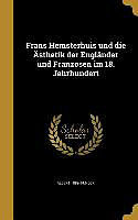 Fester Einband GER-FRANS HEMSTERHUIS UND DIE von Albert 1889 Funder