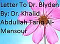 E-Book (epub) Letter To Dr. Blyden von Khalid Abdullah Tariq Al-Mansour