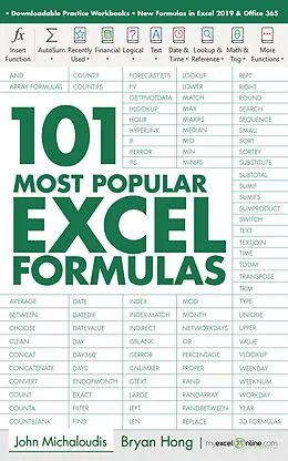 E-Book (epub) 101 Most Popular Excel Formulas (101 Excel Series, #1) von John Michaloudis, Bryan Hong