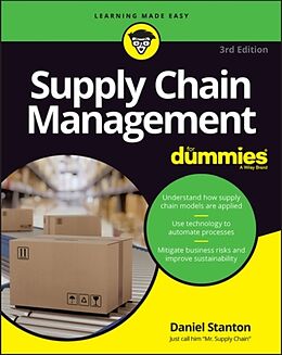 Couverture cartonnée Supply Chain Management For Dummies de Stanton Daniel