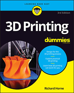 Couverture cartonnée 3D Printing For Dummies de Richard Horne