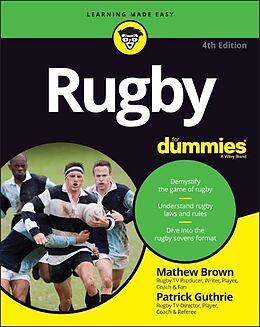 Couverture cartonnée Rugby For Dummies de Brown Mathew, Guthrie Patrick