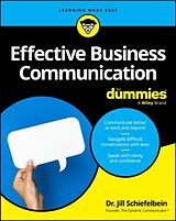 Couverture cartonnée Effective Business Communication For Dummies de Jill Schiefelbein