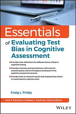 Couverture cartonnée Essentials of Evaluating Bias in Intelligence Testing de Frisby Craig L.