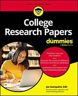 E-Book (epub) College Research Papers For Dummies von Joe Giampalmi