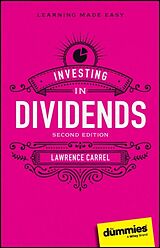 Kartonierter Einband Investing In Dividends For Dummies von Lawrence Carrel
