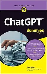 Kartonierter Einband ChatGPT For Dummies von Pam Baker