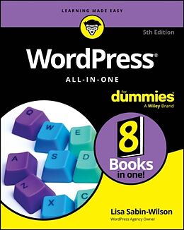 Couverture cartonnée WordPress All-in-One For Dummies de Sabin-Wilson Lisa