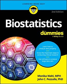 Couverture cartonnée Biostatistics for Dummies de Monika Wahi, John Pezzullo