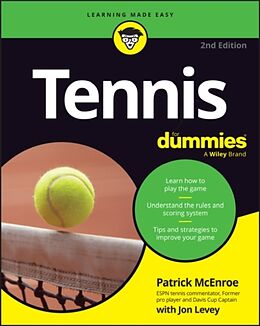 Couverture cartonnée Tennis For Dummies de McEnroe Patrick, Levey Jon