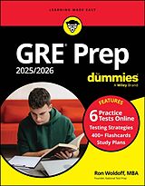 Couverture cartonnée GRE Prep 2025/2026 For Dummies de Woldoff Ron