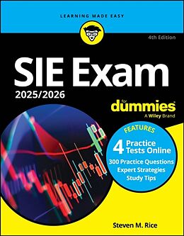 Couverture cartonnée SIE Exam 2025/2026 For Dummies de Rice Steven M.