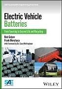 Livre Relié Electric Vehicle Batteries de 