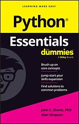 Couverture cartonnée Python Essentials for Dummies de Shovic John C., Alan Simpson