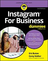 Couverture cartonnée Instagram For Business For Dummies de Butow Eric, Corey Walker