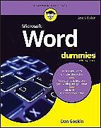 Couverture cartonnée Microsoft 365 Word For Dummies de Gookin Dan