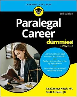 E-Book (epub) Paralegal Career For Dummies von Lisa Zimmer Hatch, Scott A. Hatch