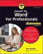 Couverture cartonnée Microsoft 365 Word for Professionals for Dummies de Dan Gookin