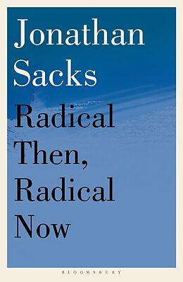 Couverture cartonnée Radical Then, Radical Now de Jonathan Sacks