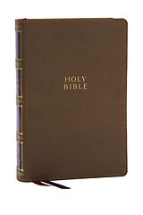 Couverture en cuir KJV Holy Bible: Compact Bible with 43,000 Center-Column Cross References, Brown Leathersoft, Red Letter, Comfort Print: King James Version de Thomas Nelson