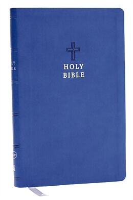 Livre Relié NKJV Holy Bible, Value Ultra Thinline, Blue Leathersoft, Red Letter, de Thomas Nelson