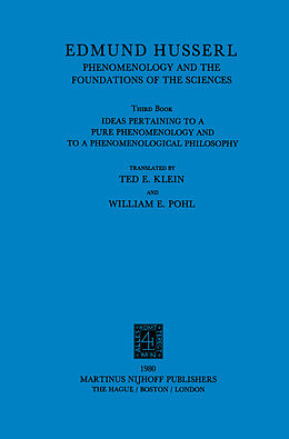 Kartonierter Einband Ideas Pertaining to a Pure Phenomenology and to a Phenomenological Philosophy von Edmund Husserl