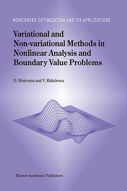 Fester Einband Variational and Non-variational Methods in Nonlinear Analysis and Boundary Value Problems von Vicentiu D. Radulescu, Dumitru Motreanu