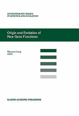 Livre Relié Origin and Evolution of New Gene Functions de 