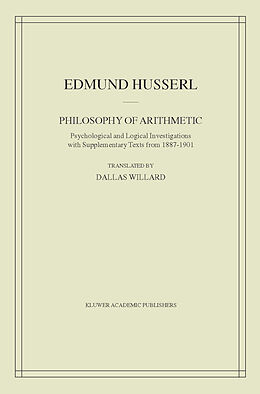 Fester Einband Philosophy of Arithmetic von Edmund Husserl
