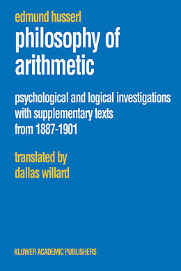Kartonierter Einband Philosophy of Arithmetic von Edmund Husserl