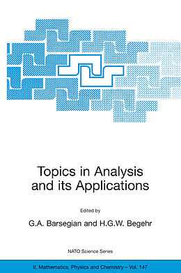 Livre Relié Topics in Analysis and its Applications de 