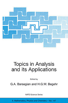 Couverture cartonnée Topics in Analysis and its Applications de 