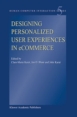 Livre Relié Designing Personalized User Experiences in eCommerce de 