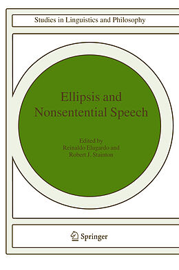 Livre Relié Ellipsis and Nonsentential Speech de 