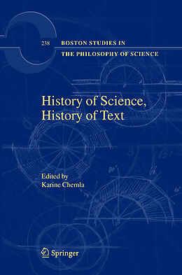 Livre Relié History of Science, History of Text de Karine Chemla