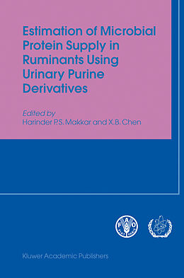 Livre Relié Estimation of Microbial Protein Supply in Ruminants Using Urinary Purine Derivatives de 