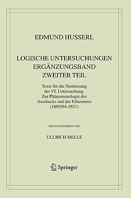 E-Book (pdf) Logische Untersuchungen. Ergänzungsband. Zweiter Teil. von Edmund Husserl