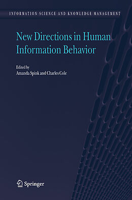 Fester Einband New Directions in Human Information Behavior von 