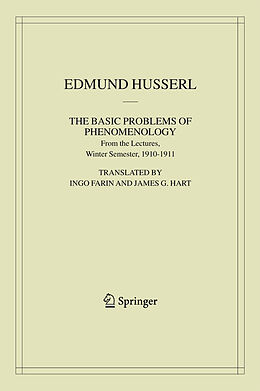 Fester Einband The Basic Problems of Phenomenology von Edmund Husserl