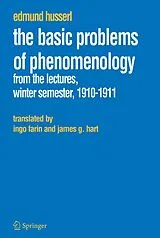 Kartonierter Einband The Basic Problems of Phenomenology von Edmund Husserl
