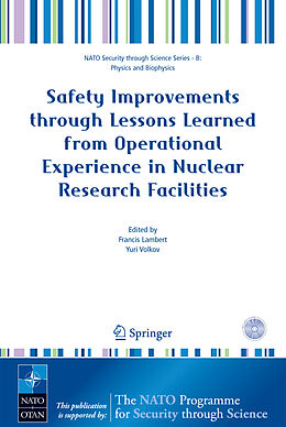 Kartonierter Einband Safety Improvements through Lessons Learned from Operational Experience in Nuclear Research Facilities von 