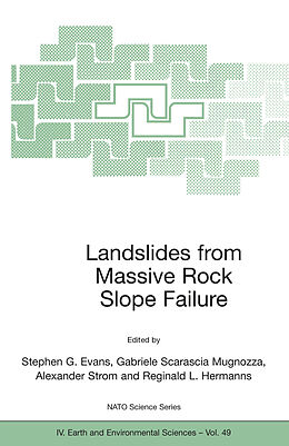 Livre Relié Landslides from Massive Rock Slope Failure de 