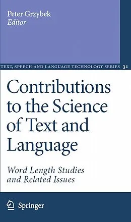 E-Book (pdf) Contributions to the Science of Text and Language von Peter Grzybek