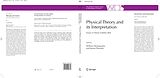 eBook (pdf) Physical Theory and its Interpretation de 