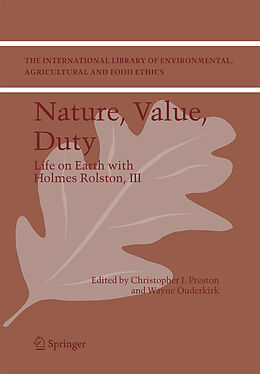 Couverture cartonnée Nature, Value, Duty de 