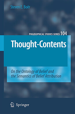 Livre Relié Thought-Contents de Steven E. Boër