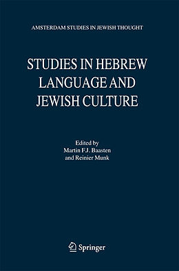 Livre Relié Studies in Hebrew Language and Jewish Culture de 